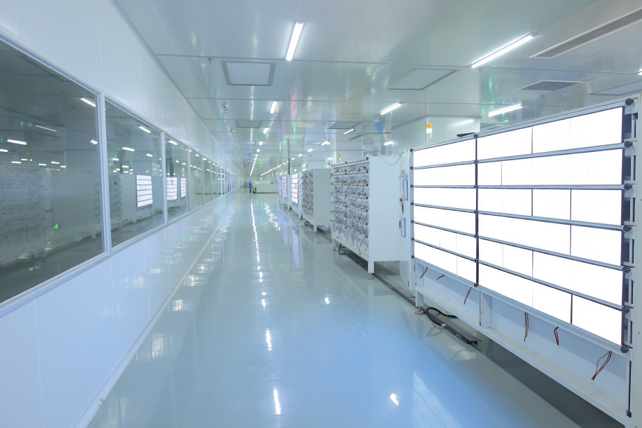 Cleanroom corridor — PCB fabrication